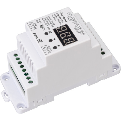 Конвертер SMART-K29-DMX512 (230V, 1x2A, TRIAC, DIN) (Arlight, IP20 Пластик, 5 лет) 027131
