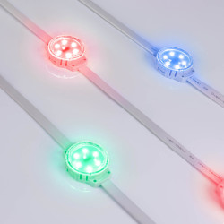 Модуль управляемый SOLEX-DMX-3535-6-24V RGB 120deg (D40x16mm, 1.5W, IP67) (Arlight, Пластик, 3 года) 028882