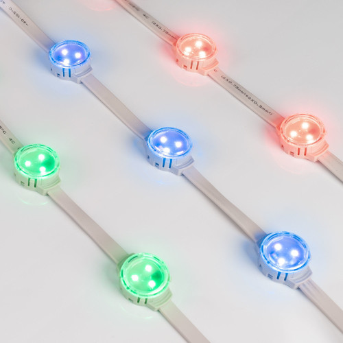 Модуль управляемый SOLEX-SPI-3535-3-12V RGB 120deg (D30x16mm, 0.75W, IP67) (Arlight, Пластик, 3 года) 029240