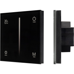 Панель SMART-P36-DIM-IN Black (230V, 1.2A, TRIAC, Sens, 2.4G) (Arlight, IP20 Пластик, 5 лет) 028110