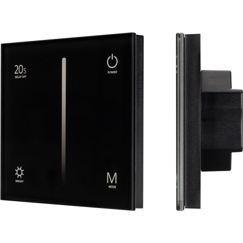Панель SMART-P36-DIM-IN Black (230V, 1.2A, TRIAC, Sens, 2.4G) (Arlight, IP20 Пластик, 5 лет) 028110