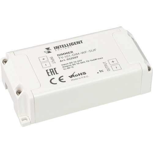 INTELLIGENT Диммер TY-101-DIM-WF-SUF (12-24V, WI-FI, 433MHz, 1x6A) (IARL, IP20 Пластик, 3 года) 032507