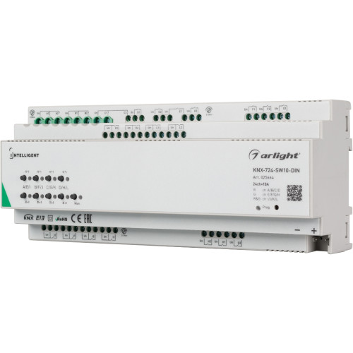 INTELLIGENT Релейный модуль KNX-724-SW10-DIN (BUS, 24х10A) (Arlight) 025664