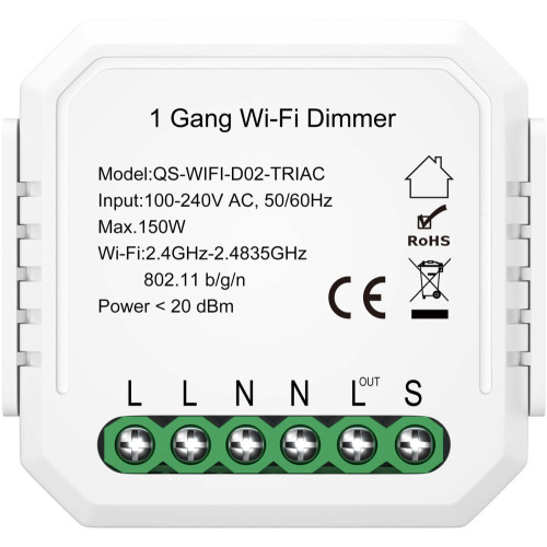 WIFI диммируемое реле 1 канал ST Luce Around ST9000.500.01CDIM