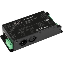 Декодер SMART-K56-DMX (230V, 3x1.5A, XLR3, 2.4G) (Arlight, IP20 Металл, 5 лет) 028450