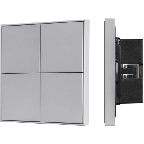 INTELLIGENT Кнопочная панель KNX-304-23-IN Silver (BUS, Frame) (IARL, IP20 Металл, 2 года) 039666
