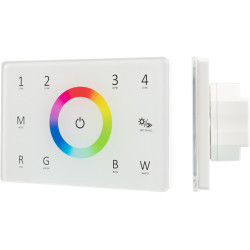 Панель Sens SMART-P85-RGBW White (230V, 4 зоны, 2.4G) (Arlight, IP20 Пластик, 5 лет) 028404