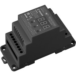 INTELLIGENT Диммер SMART-DALI-104-62-ADDR-DIM-DT6-DIN Black (12-24V, 4x5A) (IARL, IP20 Пластик, 5 лет) 039147