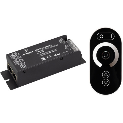 Диммер ARL-3022-OVAL-DIM Black (12-24V, 1x25A, ПДУ, RF) (Arlight, IP20 Металл, 2 года) 027150