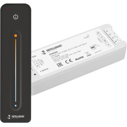 INTELLIGENT Диммер SMART-SET-PWM-102-72-MIX-SUF Black (12-24V, 2x5A, ПДУ LINE, 2.4G) (IARL, IP20 Пластик, 5 лет) 036186