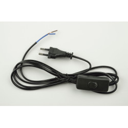 Сетевой шнур с вилкой и выключателем. 2А. 500Вт. 1.7м. UCX-C10/02A-170 BLACK