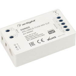 Диммер ARL-SIRIUS-TUYA-MIX-SUF (12-24V, 4x4A, 2.4G) (Arlight, IP20 Пластик, 3 года) 032343
