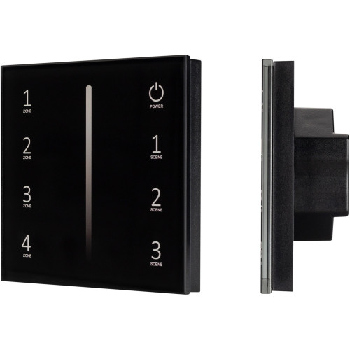 Панель SMART-P34-DIM-IN Black (230V, 0-10V, Sens, 2.4G) (Arlight, IP20 Пластик, 5 лет) 028112
