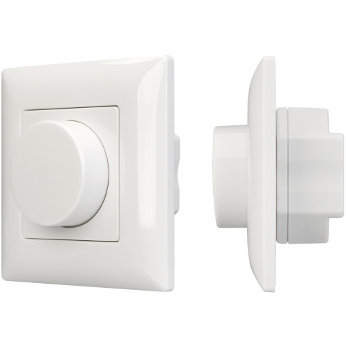 Панель SMART-P14-DIM-IN White (230V, 3A, 0-10V, Rotary, 2.4G) (Arlight, IP20 Пластик, 5 лет) 025037