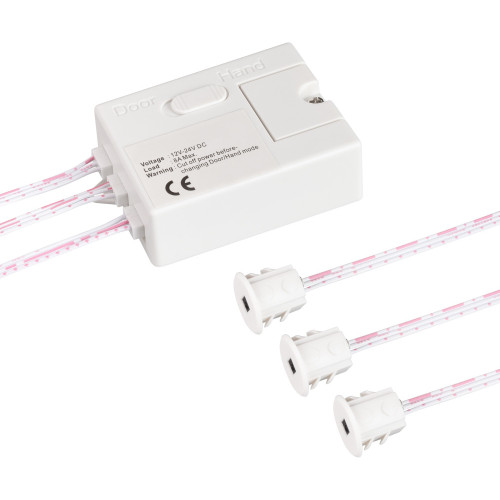 ИК-датчик SR-PRIME-IN-S80-WH (12-24V, 96-192W, DOOR/HAND) (Arlight, IP20 Пластик, 2 года) 036165