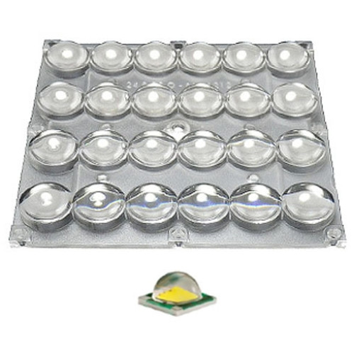 Блок линз 24B70-M120х120 (70°, 24x LED) (Turlens) 016077