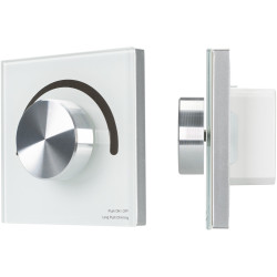 Панель SMART-P90-DIM-G-IN White (230V, Rotary, 2.4G) (Arlight, IP20 Пластик, 5 лет) 028424