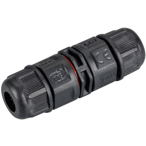 Коннектор прямой NEO-CON-I-2pin-BK (3-7mm, IP67) (Arlight, IP67 Пластик, 3 года) 024936