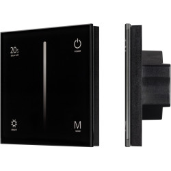Панель SMART-P6-DIM-G-IN Black (12-24V, 4x3A, Sens, 2.4G) (Arlight, IP20 Пластик, 5 лет) 034780