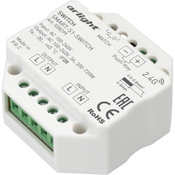 Контроллер-выключатель SMART-S1-SWITCH (230V, 3A, 2.4G) (Arlight, IP20 Пластик, 5 лет) 028299