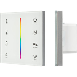 Панель Sens SMART-P45-RGBW White (230V, 4 зоны, 2.4G) (Arlight, IP20 Пластик, 5 лет) 028140