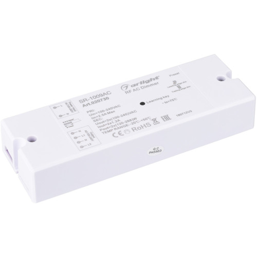 Диммер SR-1009AC (230V, 2x1.2A) (Arlight, IP20 Пластик, 3 года) 020730