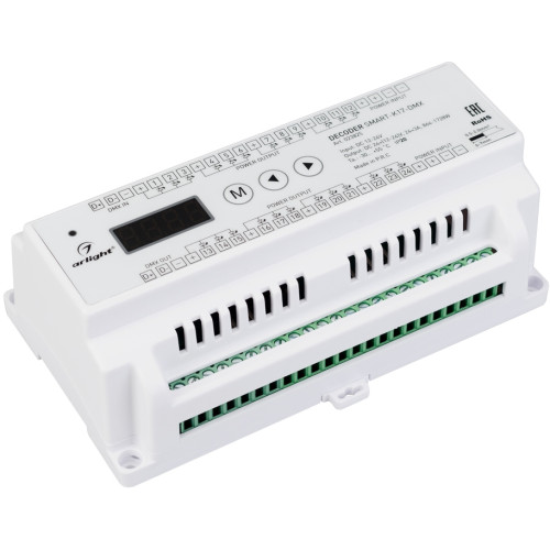 Декодер SMART-K17-DMX (12-24V, 24x3A) (Arlight, IP20 Пластик, 5 лет) 023825