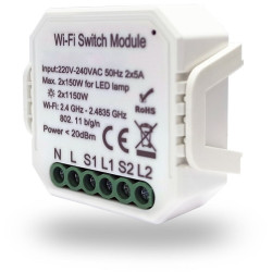 Wi-Fi реле с голосовым управлением и управлением со смартфона RL1002-SM