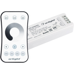 Диммер SMART-DIM-SET-RING (12-24V, 1x8A, ПДУ 2.4G) (Arlight, IP20 Пластик, 5 лет) 034786