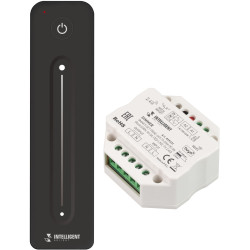 INTELLIGENT Диммер SMART-SET-TRIAC-601-72-DIM-PD-IN Black (230V, 1x1.5A, ПДУ LINE, TY, 2.4G) (IARL, IP20 Пластик, 5 лет) 039331
