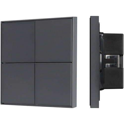 INTELLIGENT Кнопочная панель KNX-304-23-IN Black (BUS, Frame) (IARL, IP20 Металл, 2 года) 039667