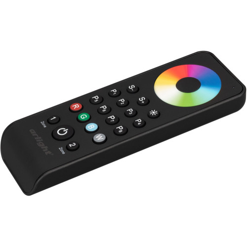 Пульт SMART-R43-RGBW Black (2 зоны, 2.4G) (Arlight, IP20 Пластик, 5 лет) 031938