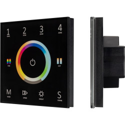 Панель Sens SMART-P67-MULTI Black (230V, 4 зоны, 2.4G) (Arlight, IP20 Пластик, 5 лет) 028322