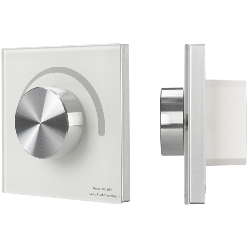 Панель SMART-P37-DIM-IN White (230V, 1.2A, TRIAC, Rotary, 2.4G) (Arlight, IP20 Пластик, 5 лет) 027115