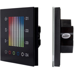 Панель Sens SR-2831AC-RF-IN Black (220V,RGB,4зоны) (Arlight, IP20 Пластик, 3 года) 020585