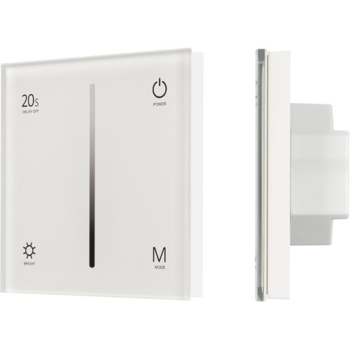 Панель SMART-P6-DIM-G-IN White (12-24V, 4x3A, Sens, 2.4G) (Arlight, IP20 Пластик, 5 лет) 034781