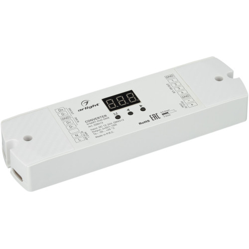 Конвертер SMART-K40-DMX (12-24V, 0/1-10V) (Arlight, IP20 Пластик, 5 лет) 028413