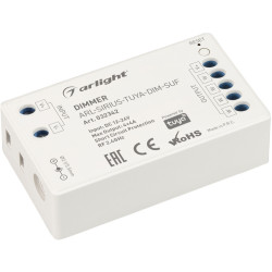Диммер ARL-SIRIUS-TUYA-DIM-SUF (12-24V, 4x4A, 2.4G) (Arlight, IP20 Пластик, 3 года) 032342