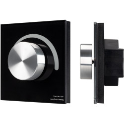 Панель SMART-P37-DIM-IN Black (230V, 1.2A, TRIAC, Rotary, 2.4G) (Arlight, IP20 Пластик, 5 лет) 028109
