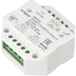 Контроллер-выключатель SMART-TUYA-SWITCH-PUSH-IN (230V, 1.5A, WiFi, 2.4G) (Arlight, IP20 Пластик, 5 лет) 033002
