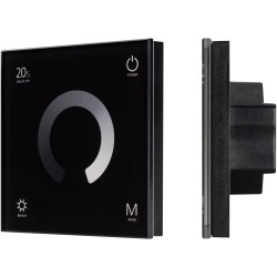 Панель SMART-P4-DIM-G-IN Black (12-24V, 4x3A, Sens, 2.4G) (Arlight, IP20 Пластик, 5 лет) 034778