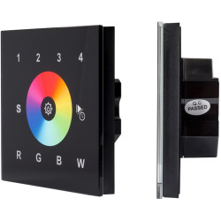 Панель Sens SR-2820AC-RF-IN Black (220V, RGBW, 4 зоны) (Arlight, IP20 Пластик, 3 года) 018069