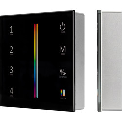 Панель Sens SMART-P55-MULTI Black (3V, 4 зоны, 2.4G) (Arlight, IP20 Пластик, 5 лет) 028310