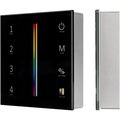 Панель Sens SMART-P55-MULTI Black (3V, 4 зоны, 2.4G) (Arlight, IP20 Пластик, 5 лет) 028310