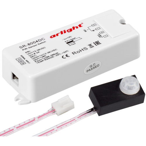 Датчик SR-8004-DC black (12-36V, 96-288W, PIR-Sensor) (Arlight) 020866