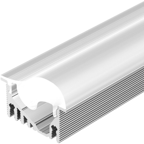 Профиль с экраном ALU-ASYMETRIC-2000 ANOD+FROST LENS (Arlight, Алюминий) 019270