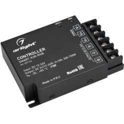 Контроллер SMART-K28-RGB (12-24V, 3x10A, 2.4G) (Arlight, IP20 Металл, 5 лет) 027134