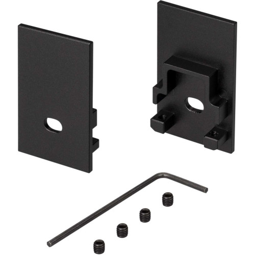 Заглушка SL-COMFORT-2542 BLACK c отверстием (Arlight, Металл) 031737