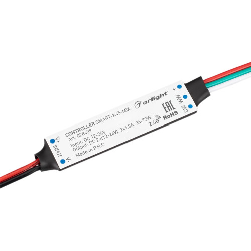 Контроллер SMART-K45-MIX (12-24V, 2x1.5A, 2.4G) (Arlight, IP20 Пластик, 5 лет) 028439