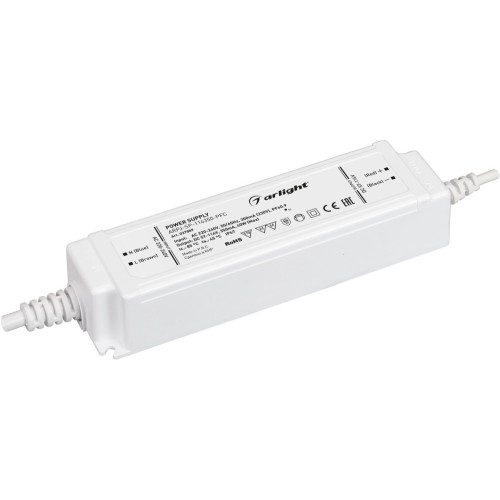 Блок питания ARPJ-SP-114350-PFC (40W, 57-114V, 0.35A) (Arlight, IP67 Пластик, 5 лет) 037889